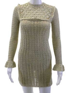 Doen crocheted summer long sleeve dress xs